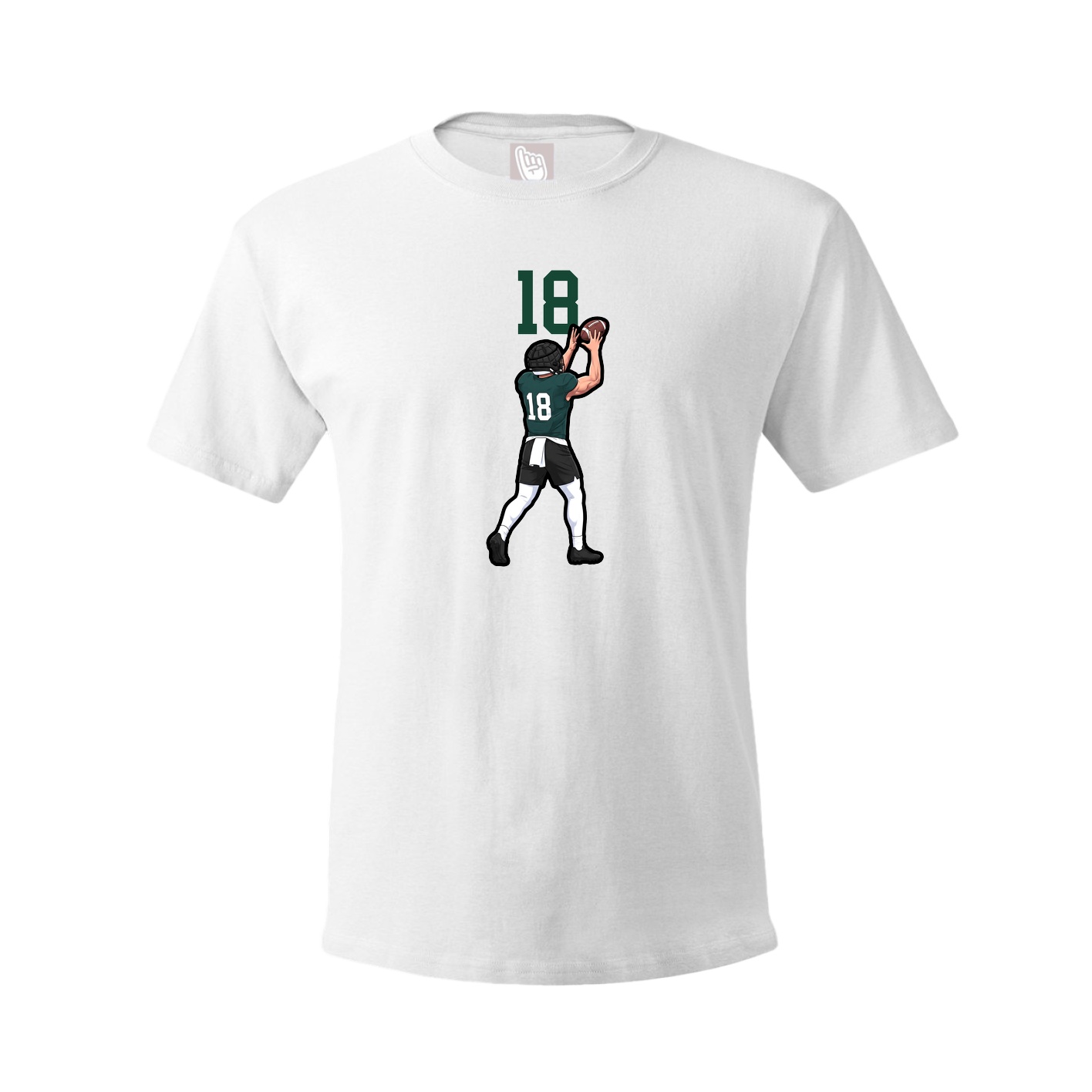 Youth Tee — Number Top in White
