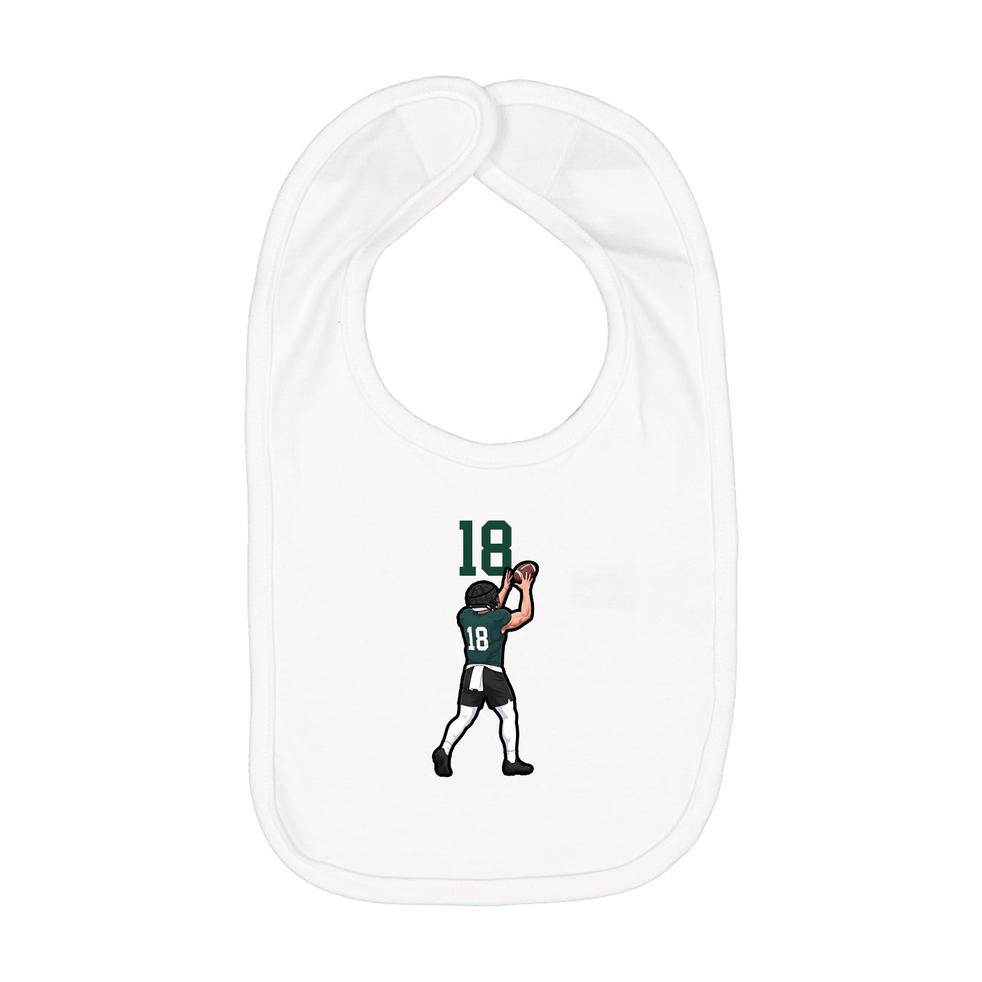 Infant Bib — Number Top in White