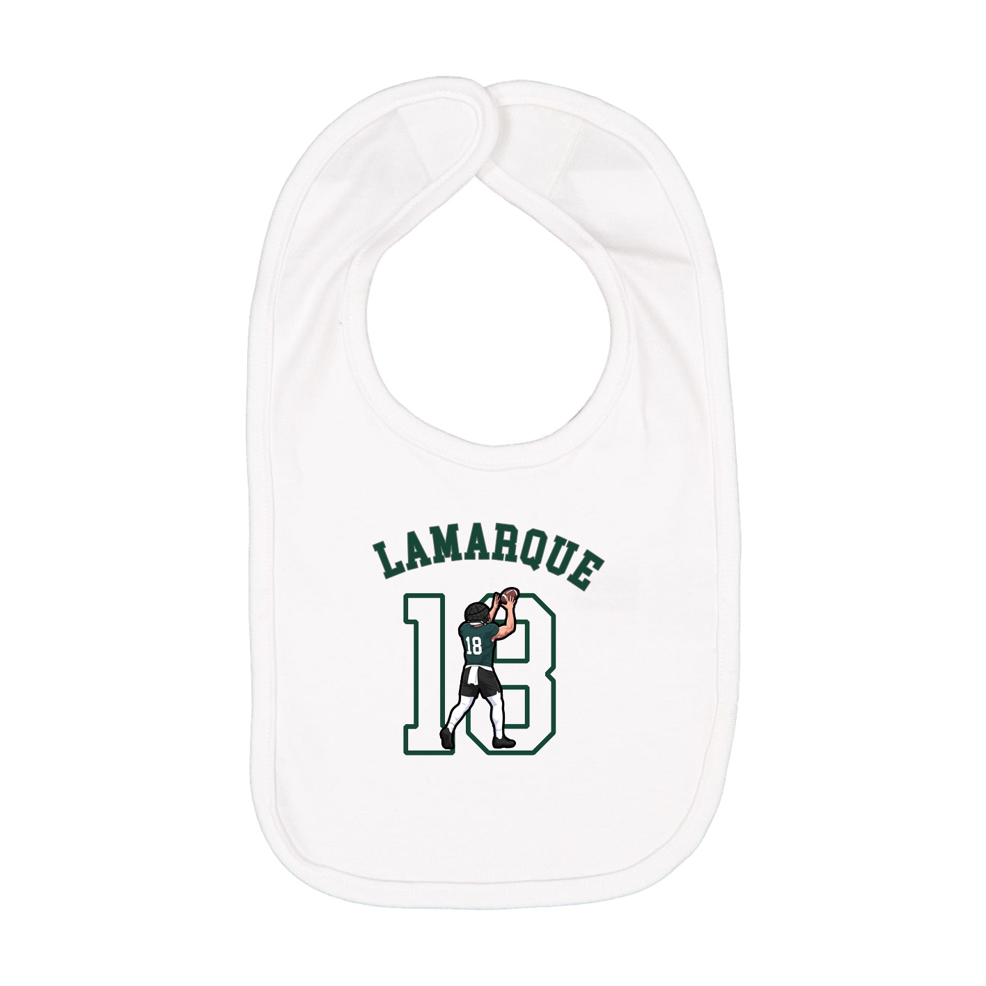 Infant Bib — Shirsey Arch in White