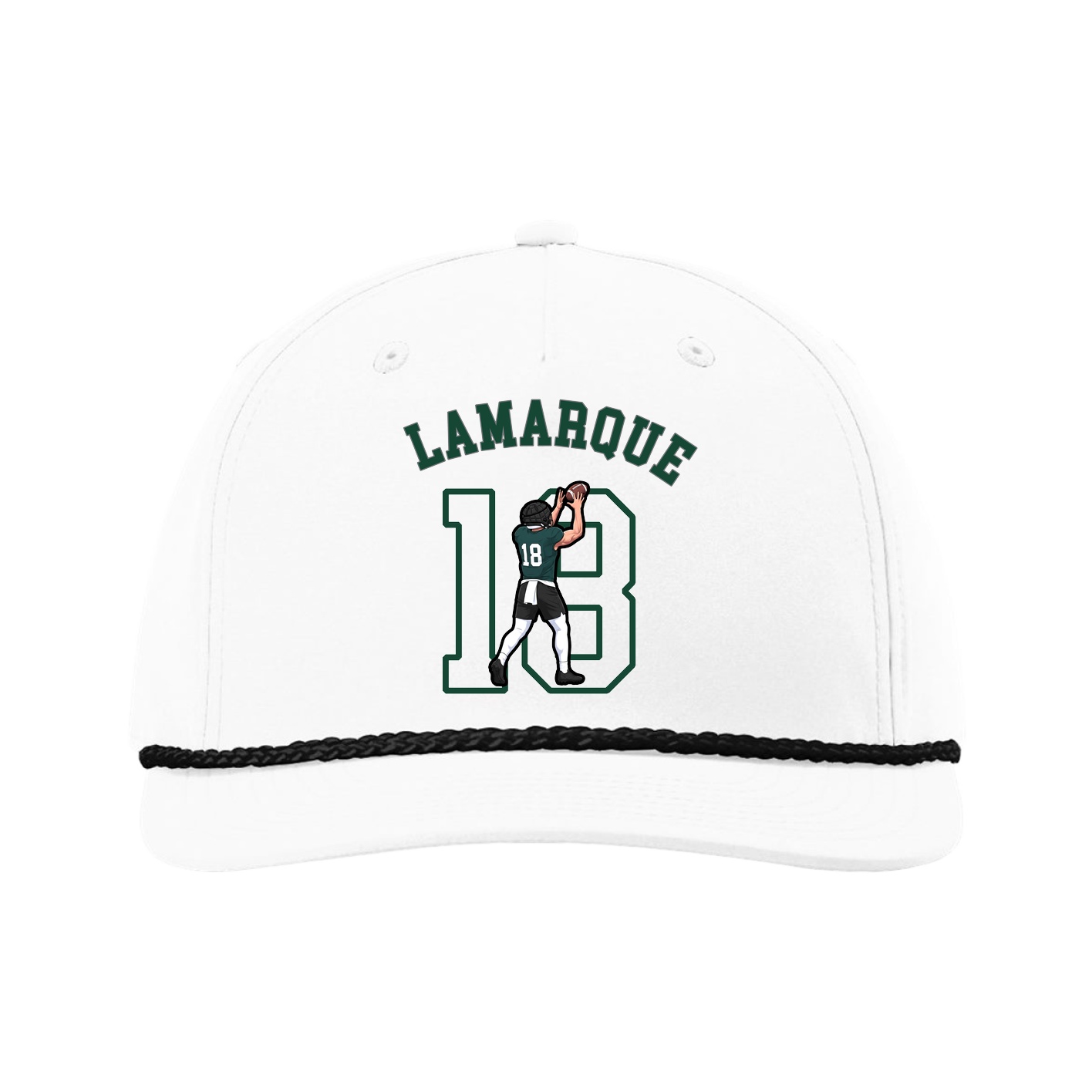 Five-Panel Classic Rope Cap — Shirsey Arch in White