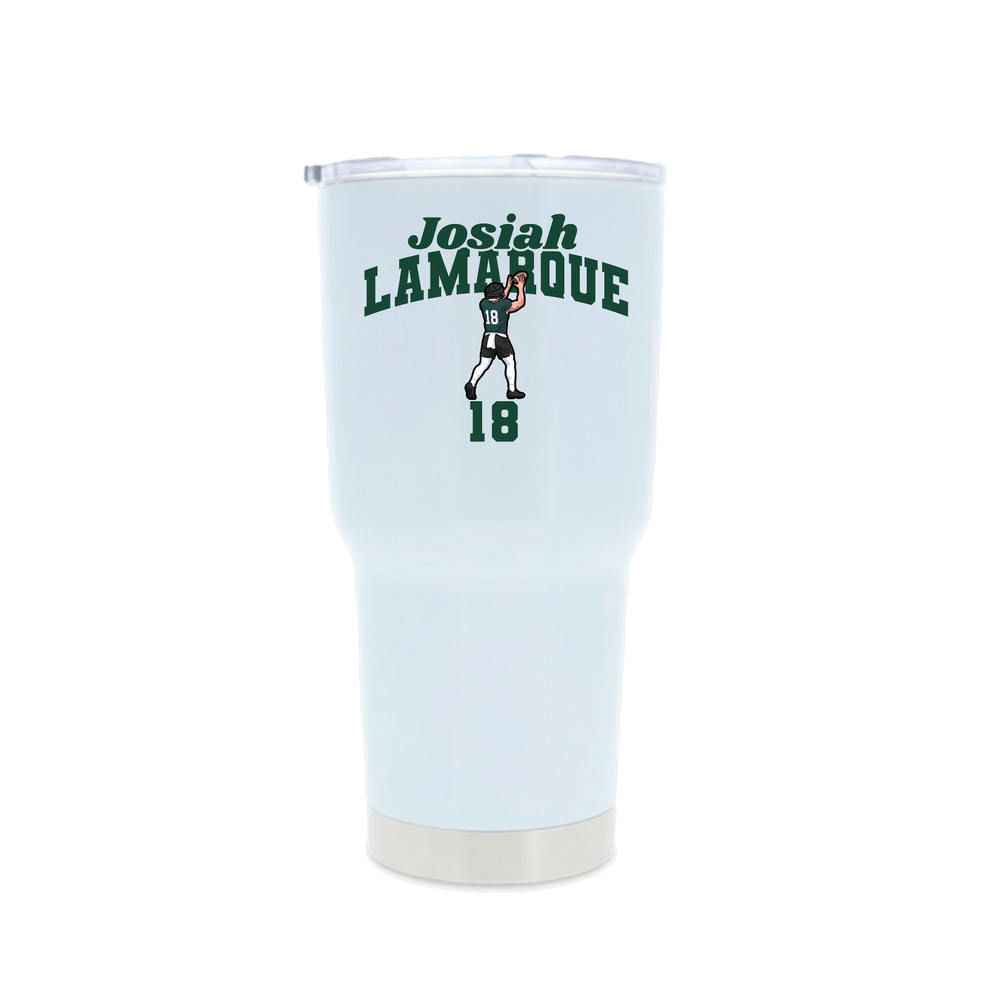 30oz Stainless Steel Tumbler — Signature Arch in White