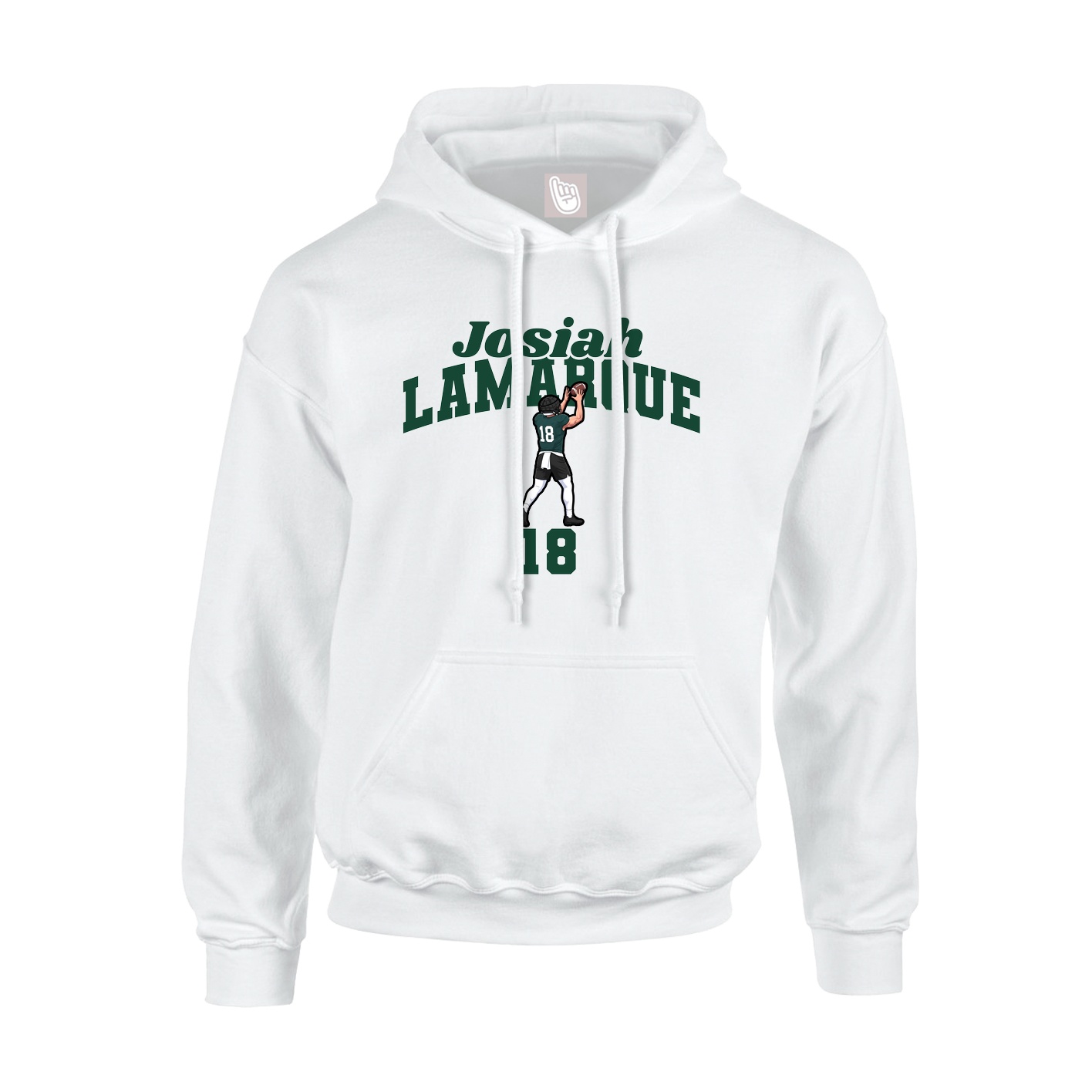 Hoodie — Signature Arch in White