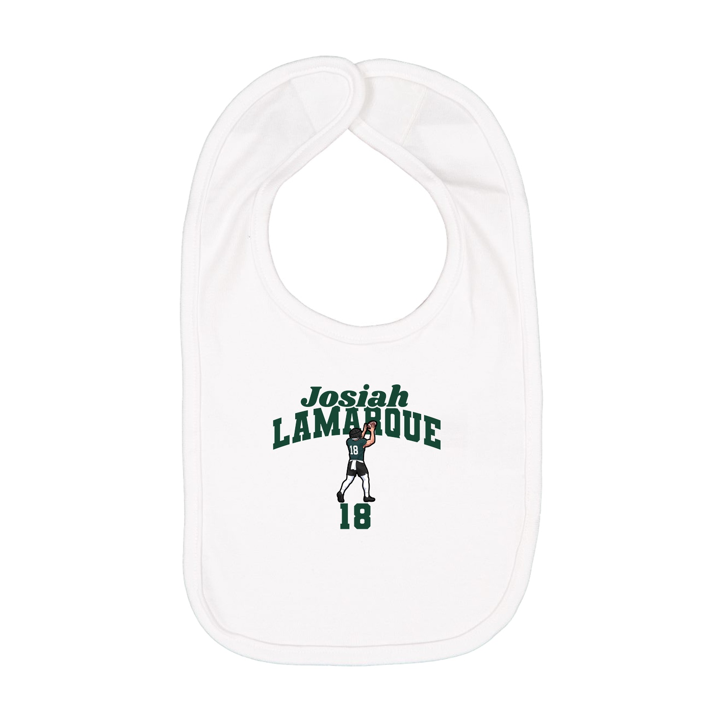Infant Bib — Signature Arch in White