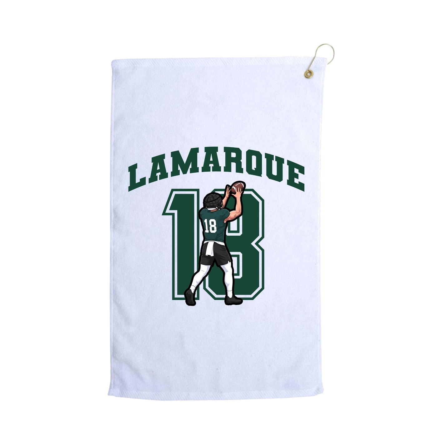 Golf Towel — Number in White