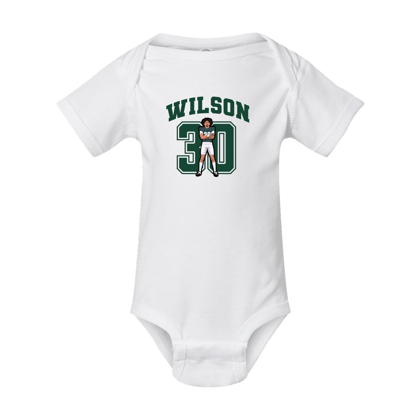 Baby Onesie — Number in White