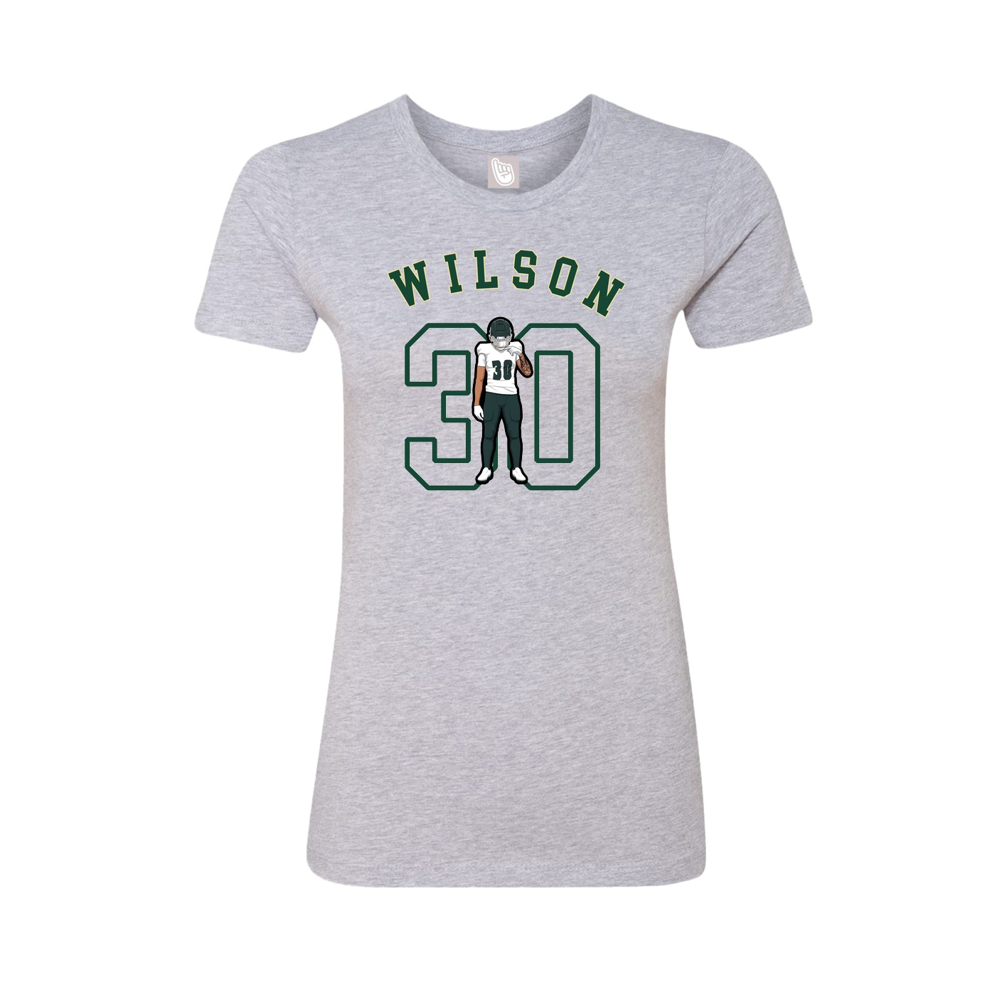 Fitted Women's Tee — Shirsey Arch in Grey