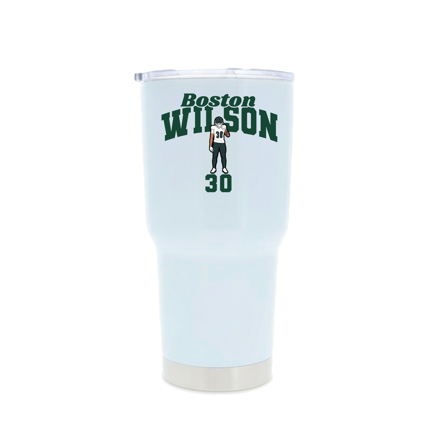 30oz Stainless Steel Tumbler — Signature Arch in White