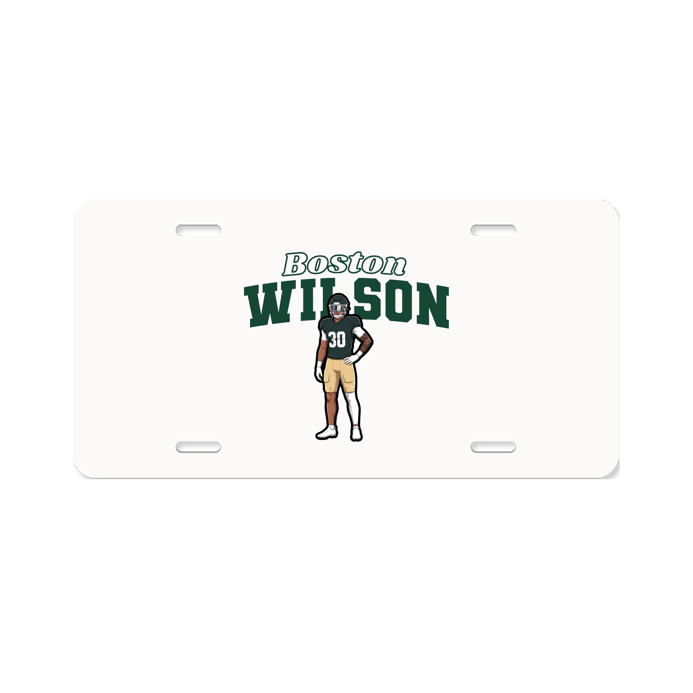 License Plate — Name Arch in Classic