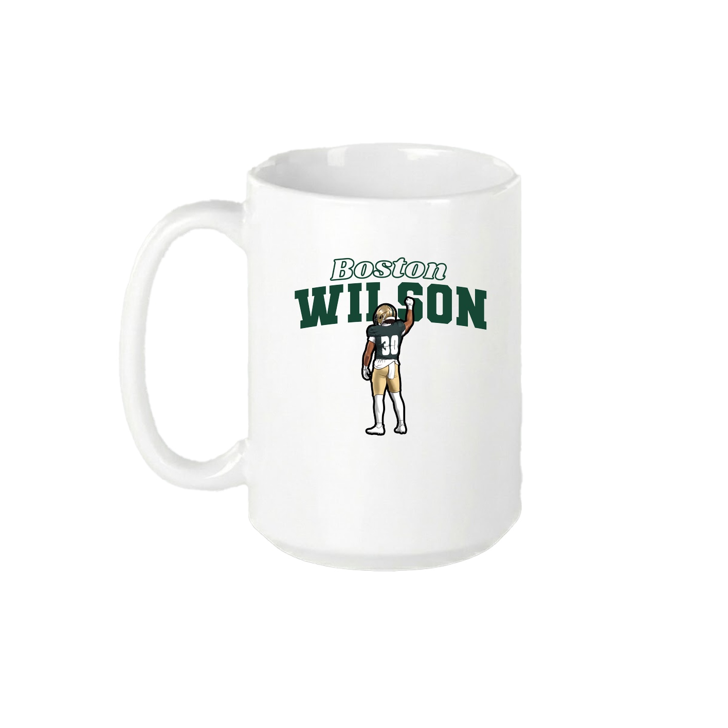 15oz Coffee Mug — Name Arch in White