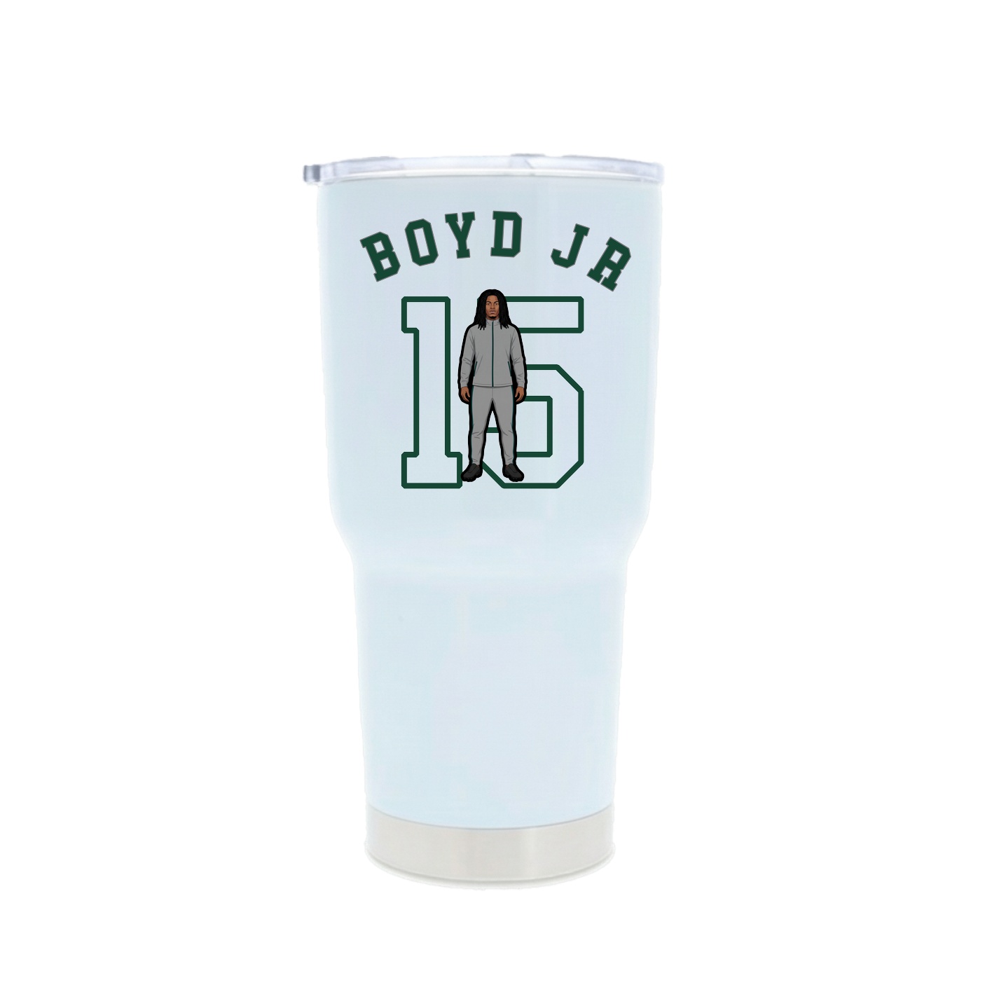 30oz Stainless Steel Tumbler — Shirsey Arch in White