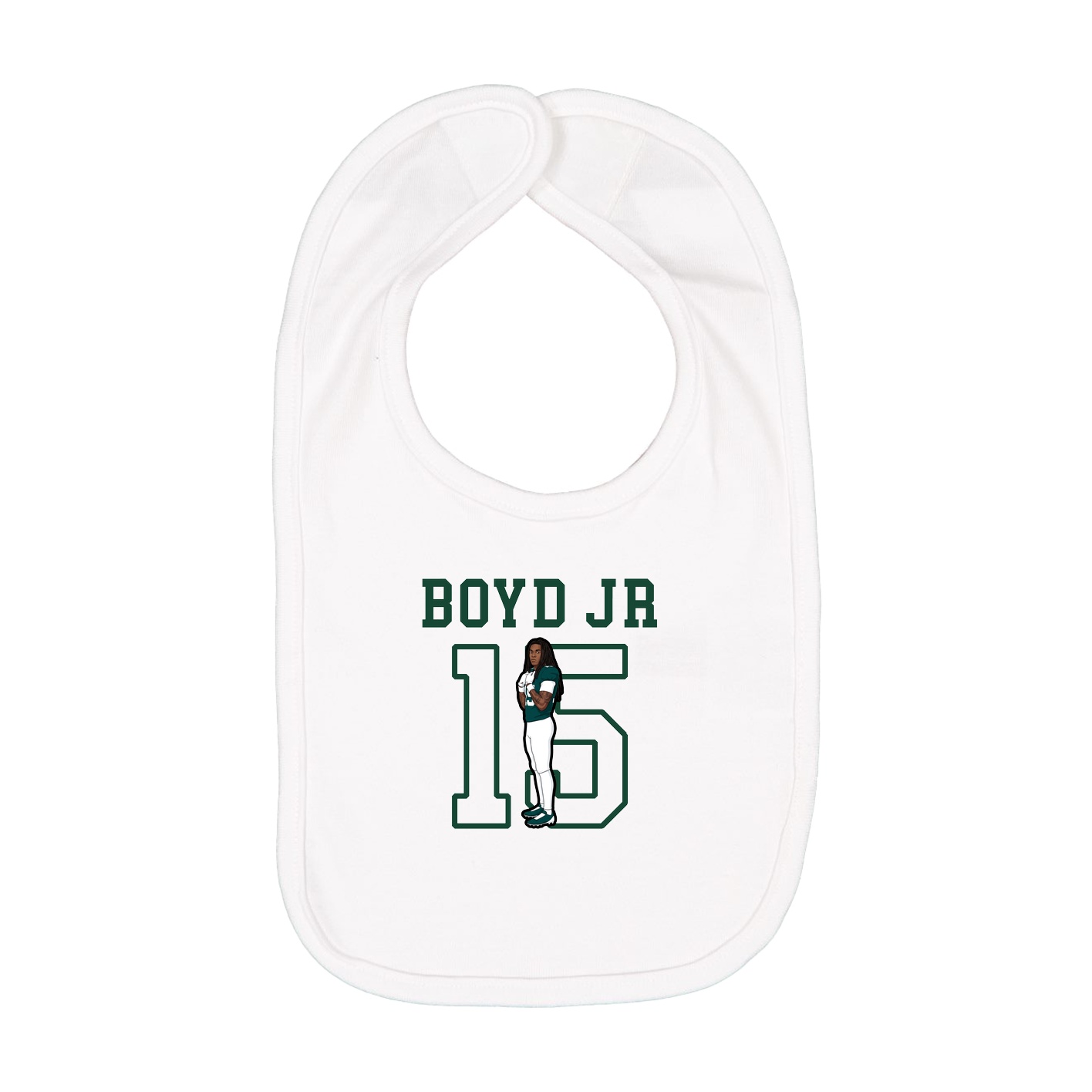 Infant Bib — Shirsey in White