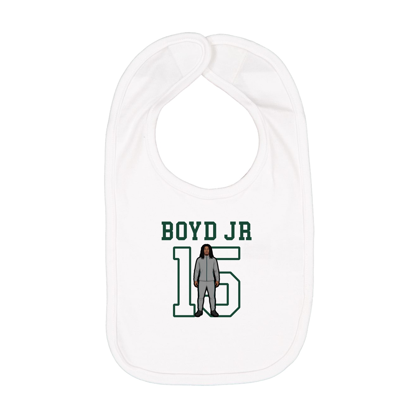 Infant Bib — Shirsey in White