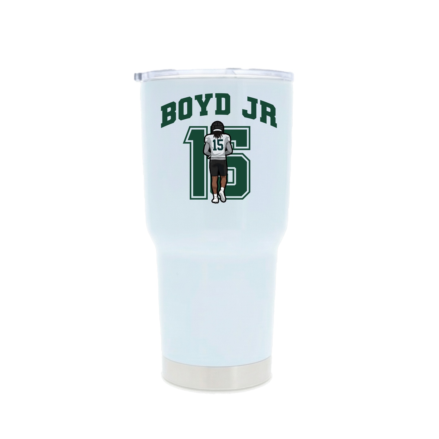 30oz Stainless Steel Tumbler — Number in White