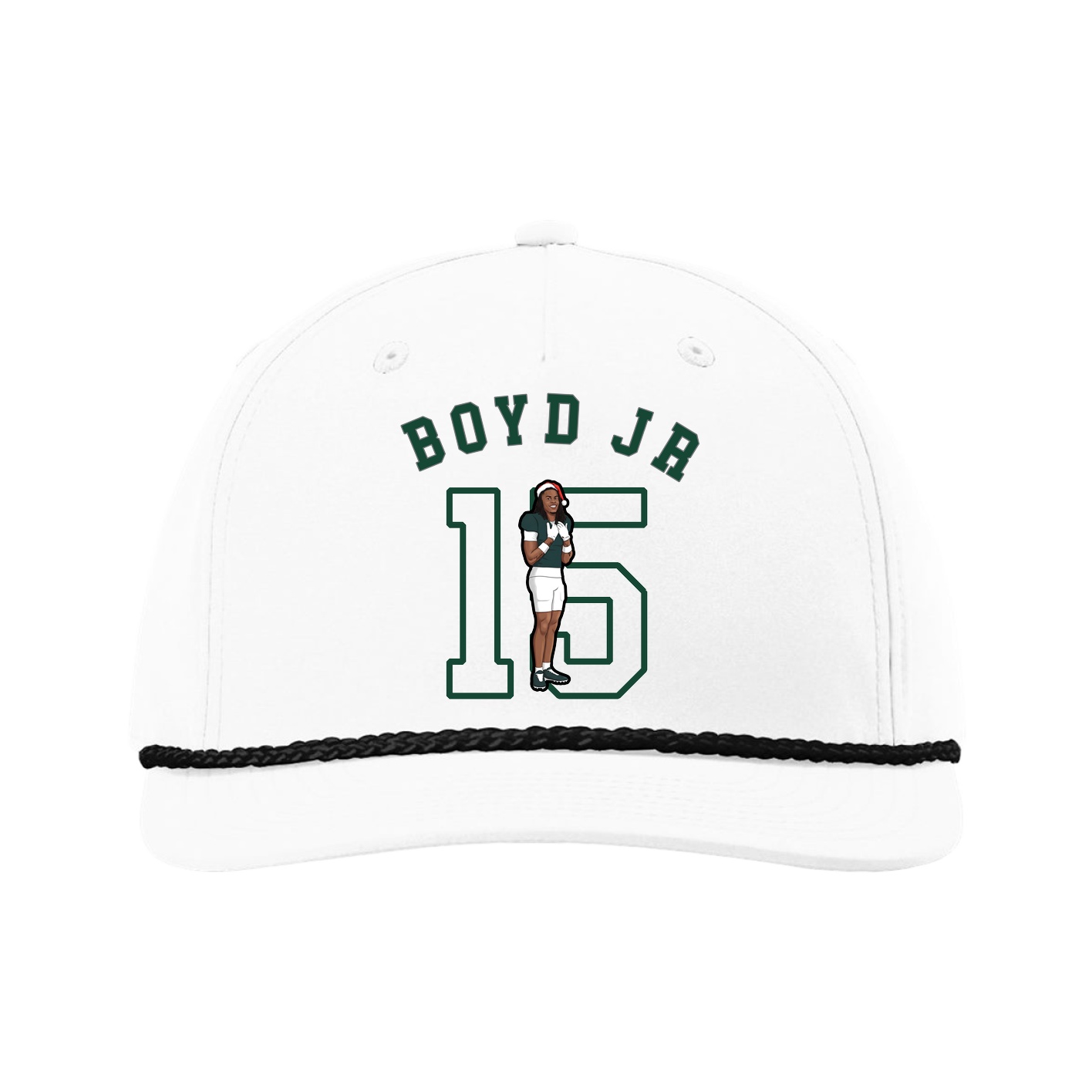 Five-Panel Classic Rope Cap — Shirsey Arch in White