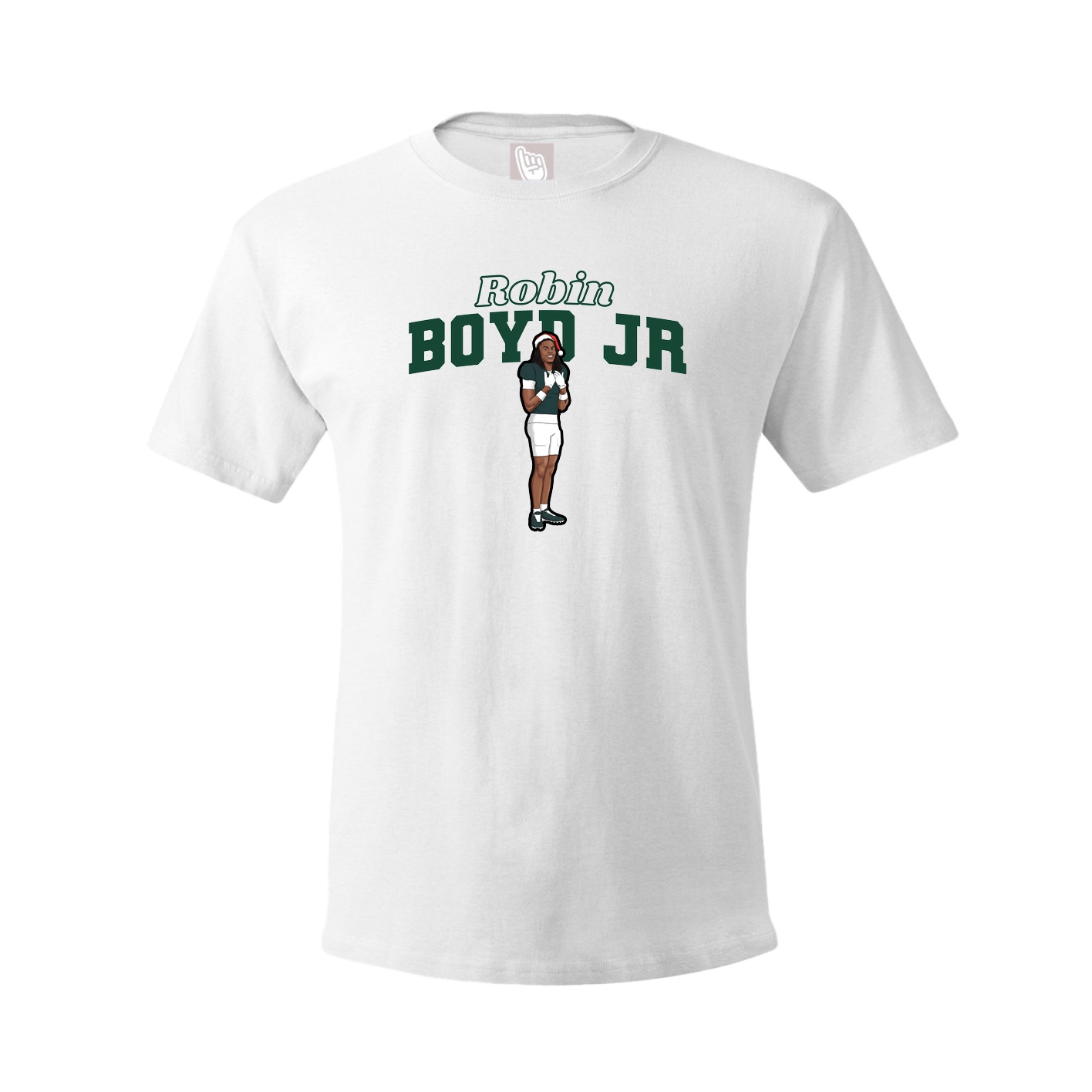 Youth Tee — Name Arch in White