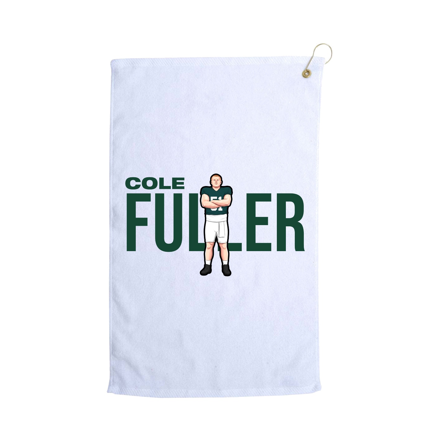 Golf Towel — Player Name in White