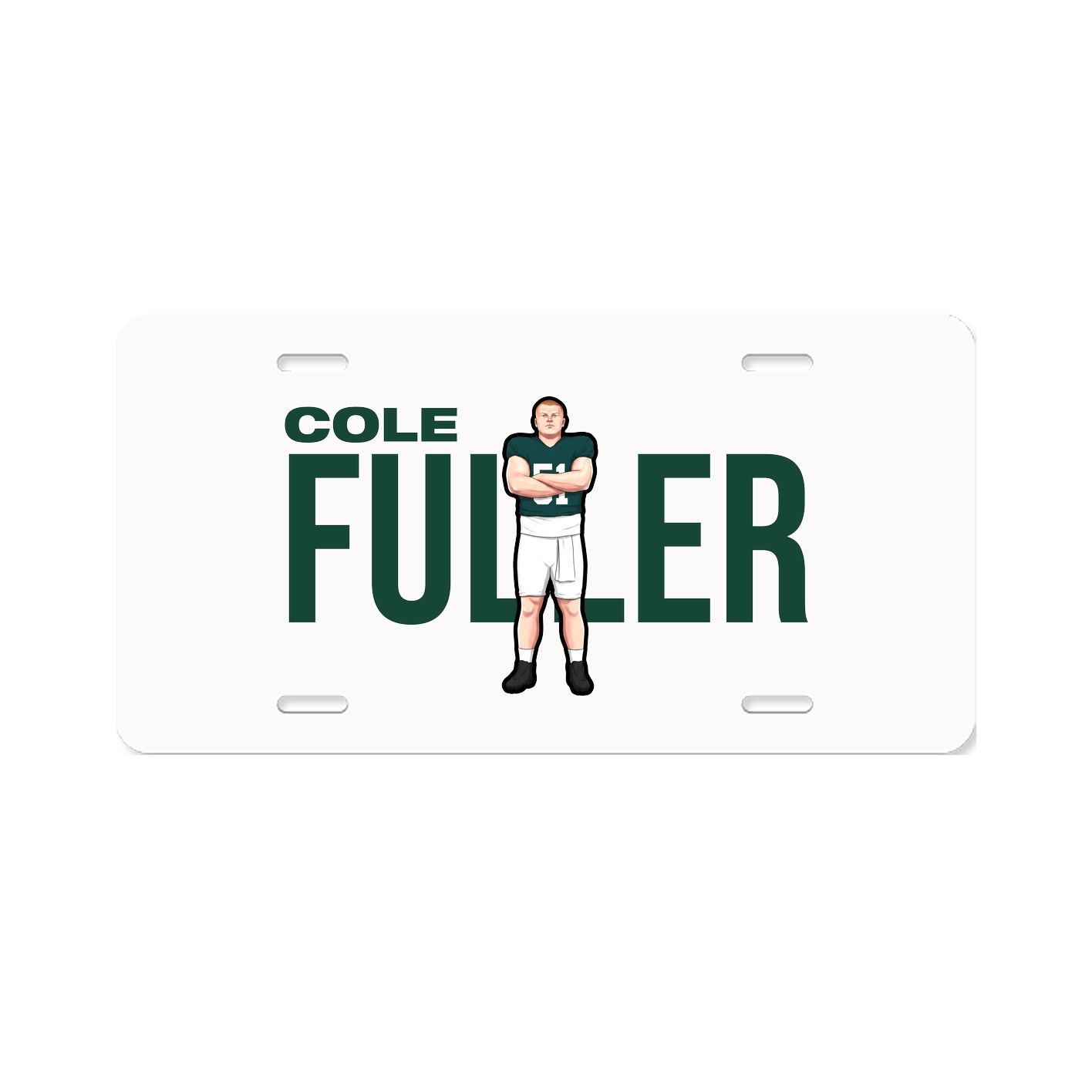 License Plate — Player Name in Classic
