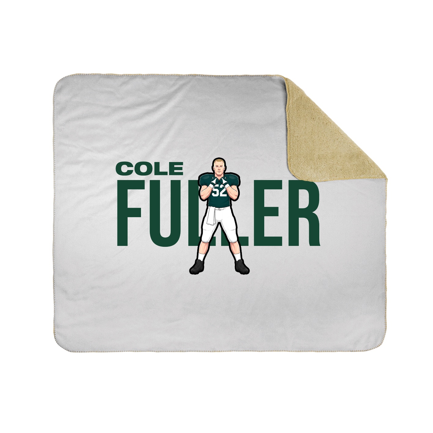 Throw Blanket — Player Name in White