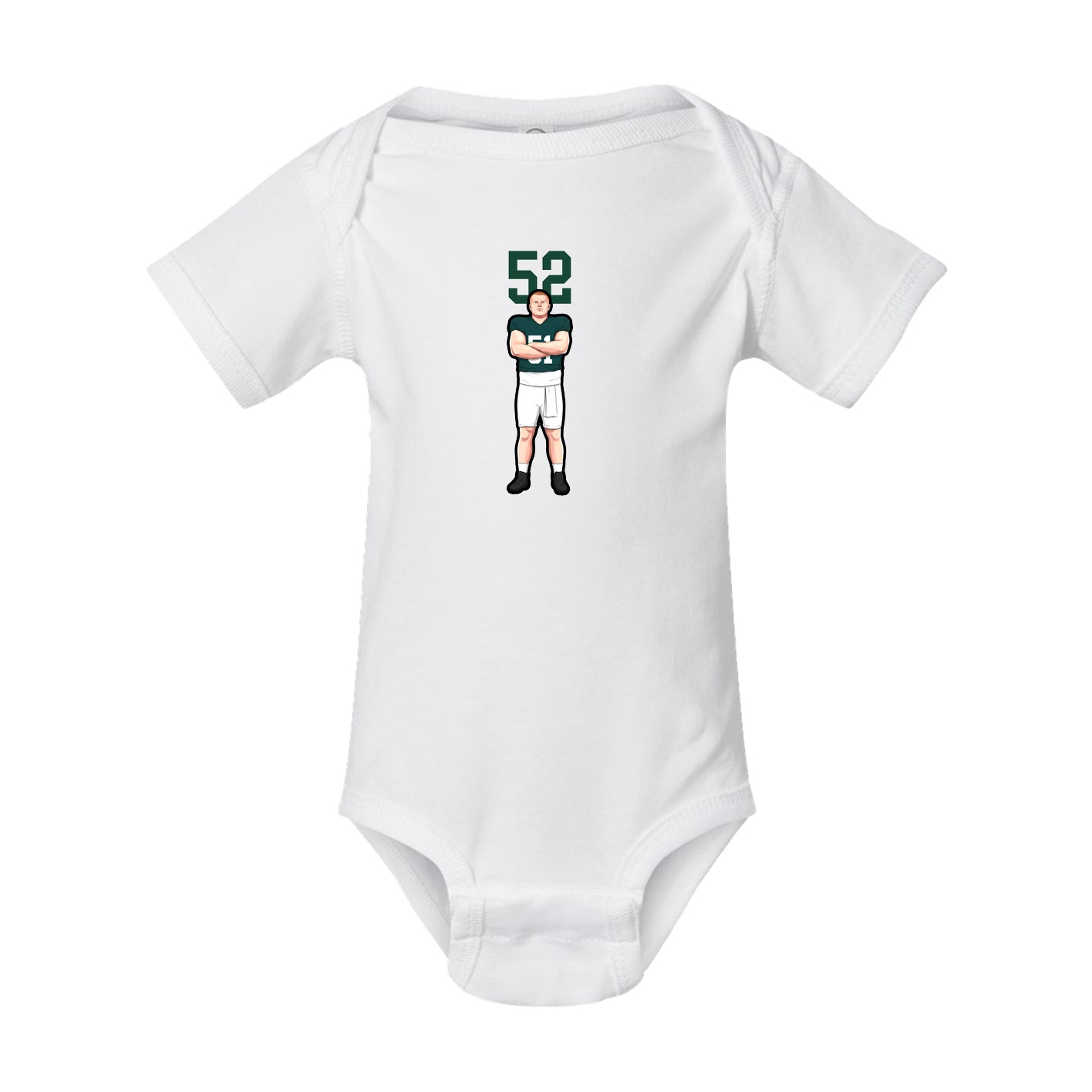 Baby Onesie — Number Top in White