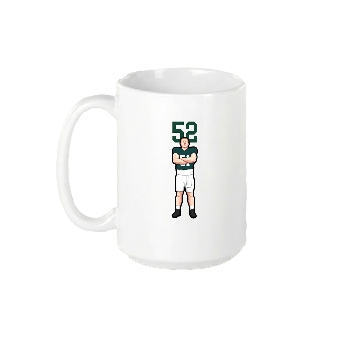 15oz Coffee Mug — Number Top in White