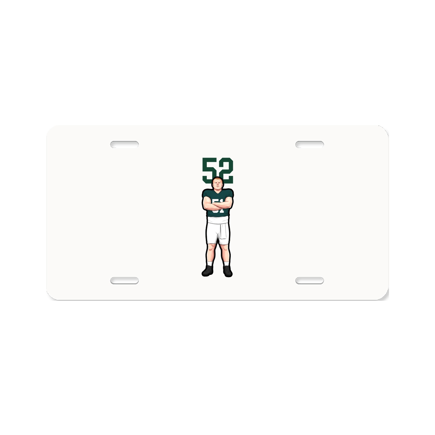 License Plate — Number Top in Classic