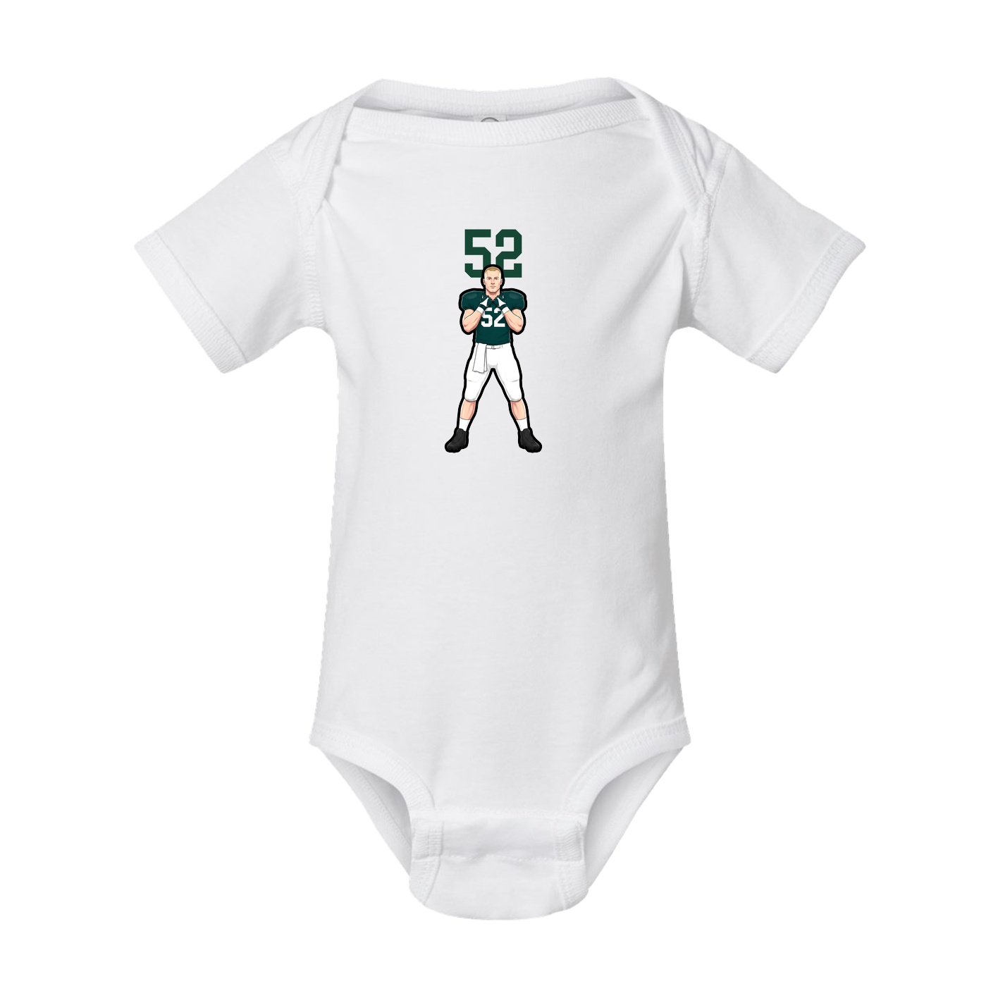 Baby Onesie — Number Top in White