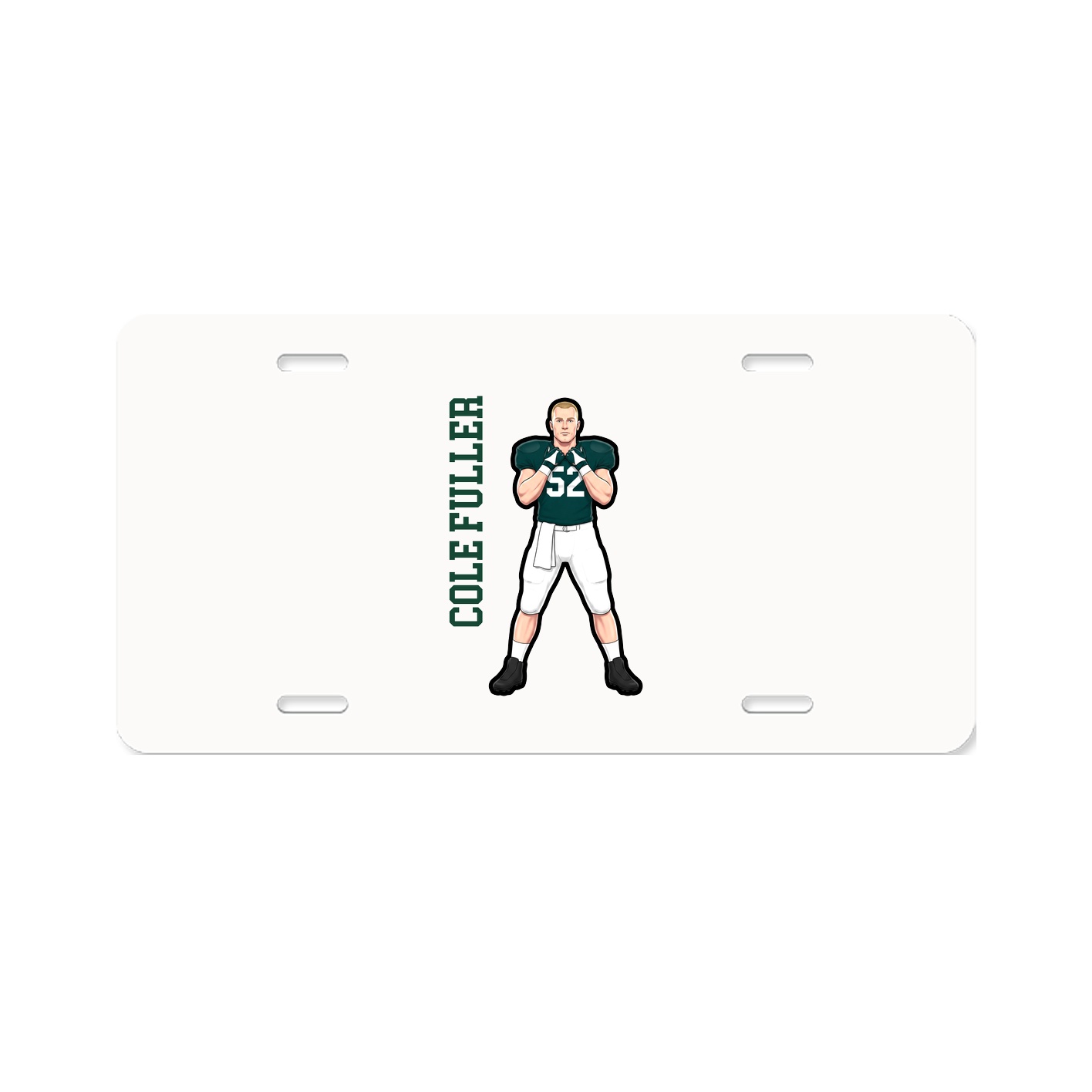 License Plate — Name Vertical in Classic