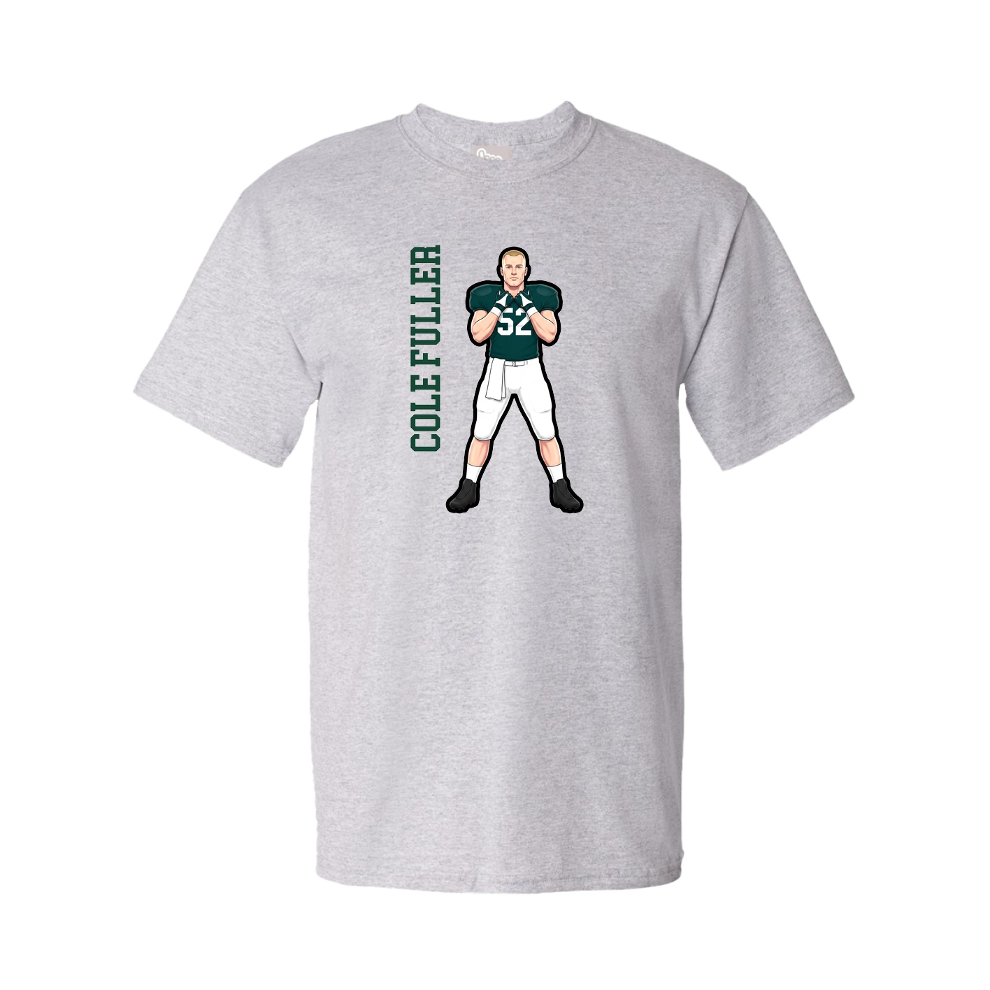 Youth Tee — Name Vertical in Grey