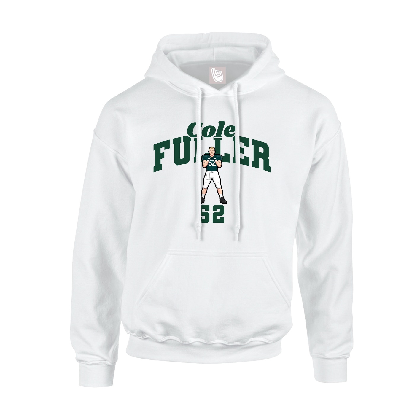 Hoodie — Signature Arch in White