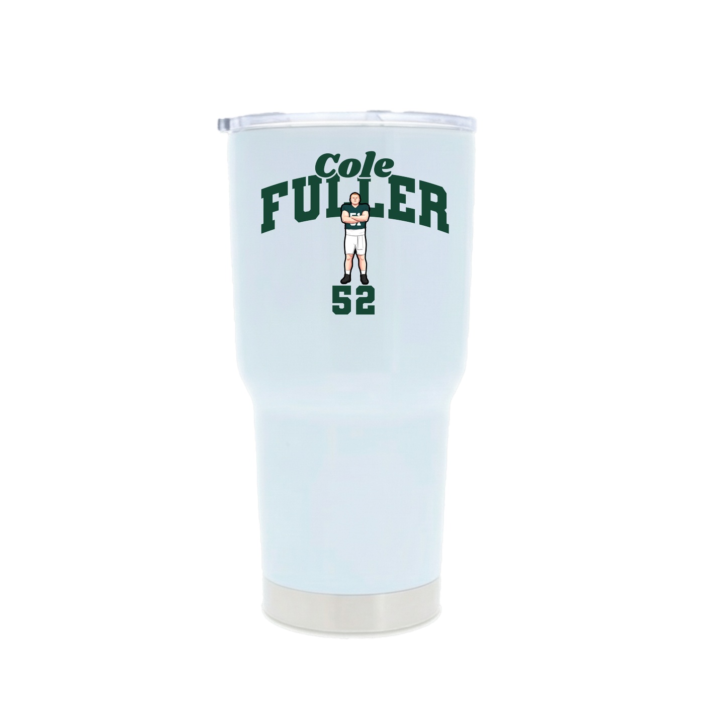 30oz Stainless Steel Tumbler — Signature Arch in White
