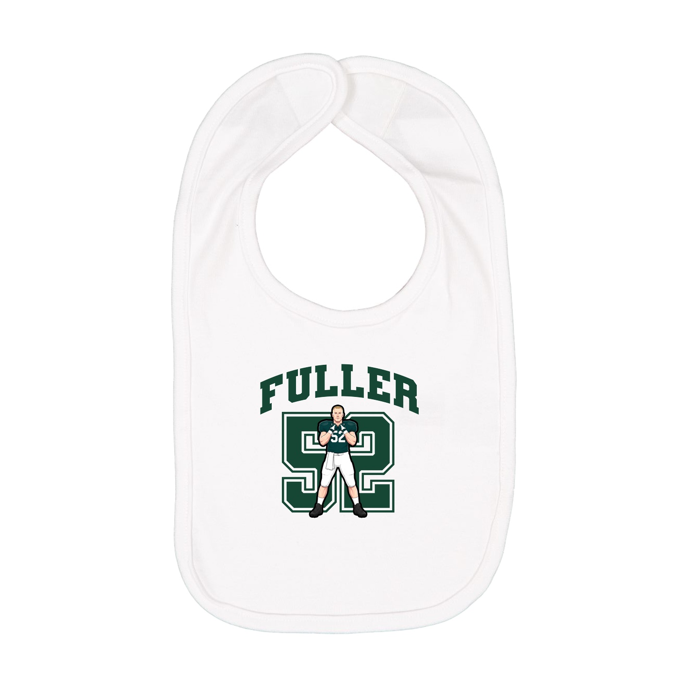 Infant Bib — Number in White