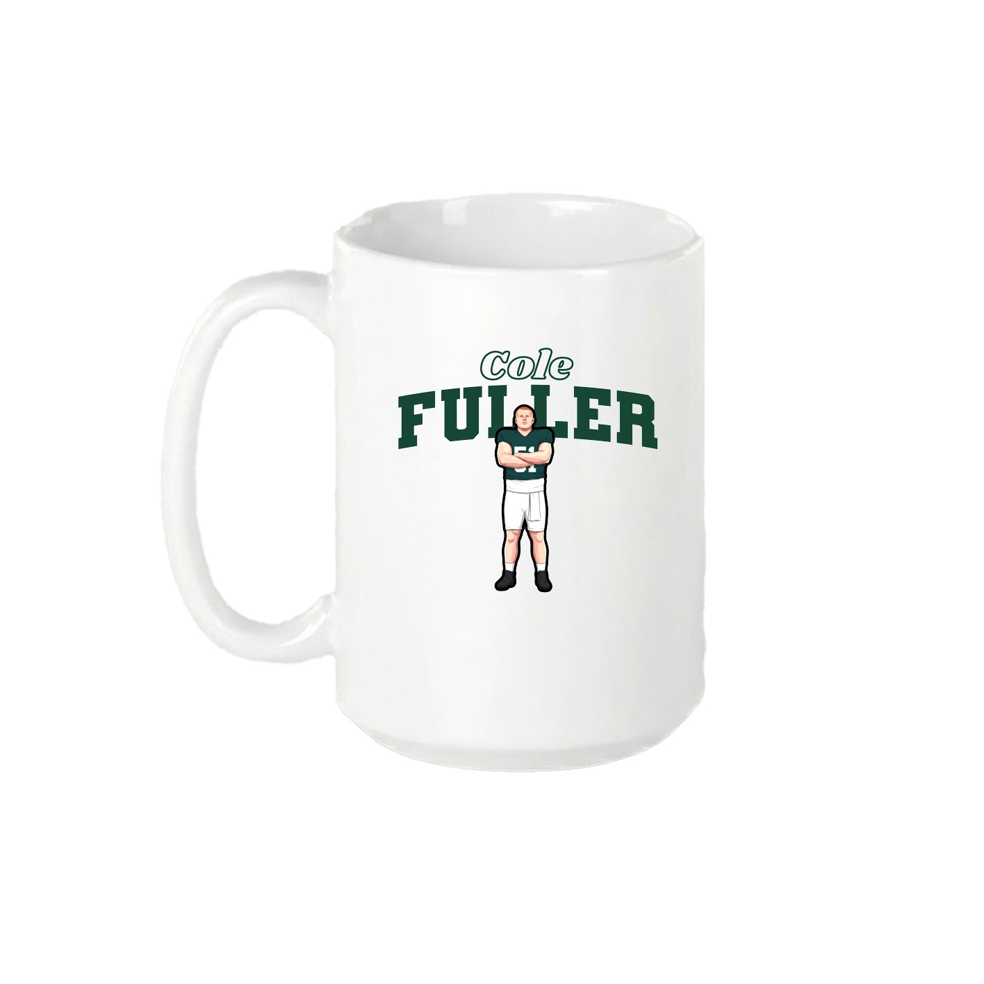 15oz Coffee Mug — Name Arch in White