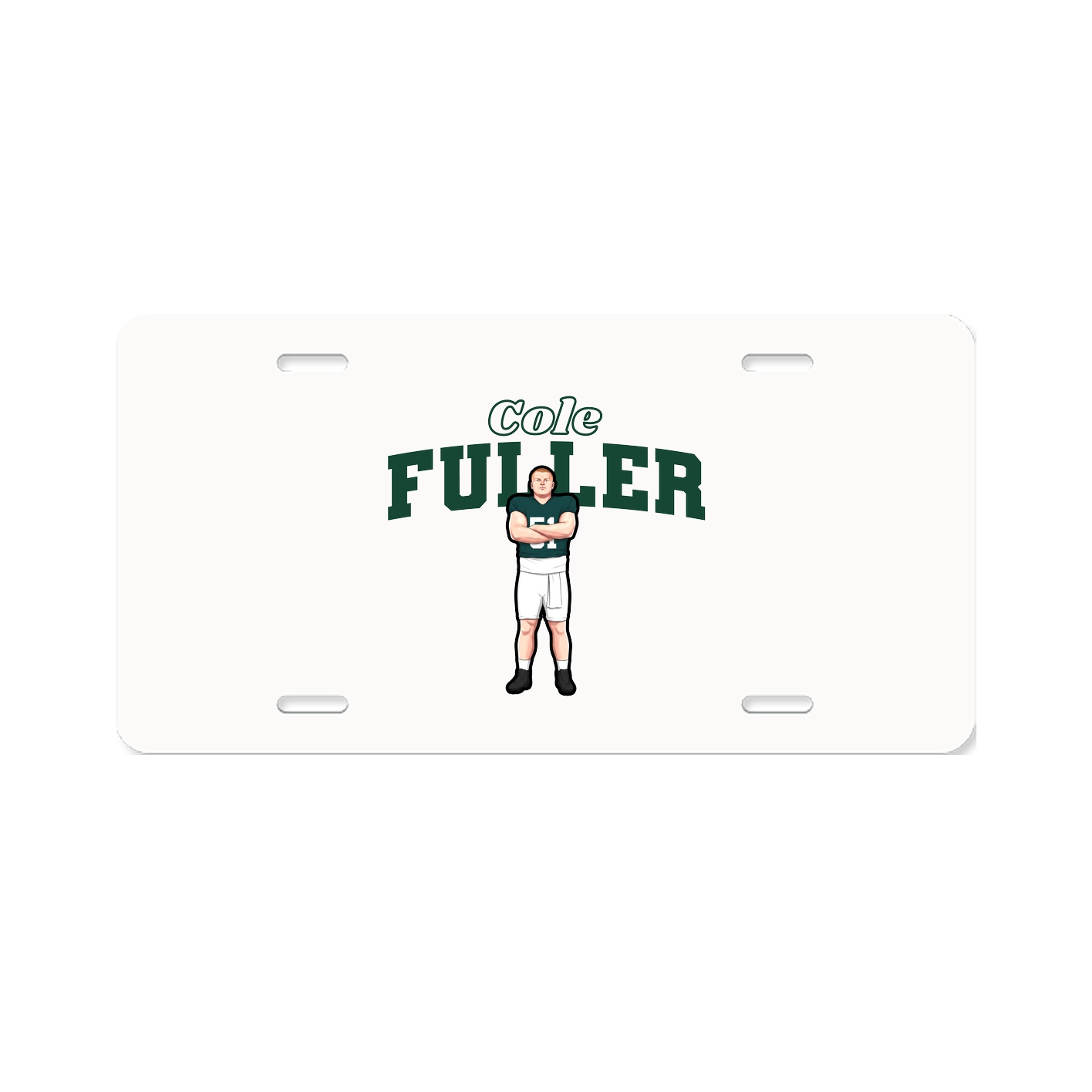 License Plate — Name Arch in Classic
