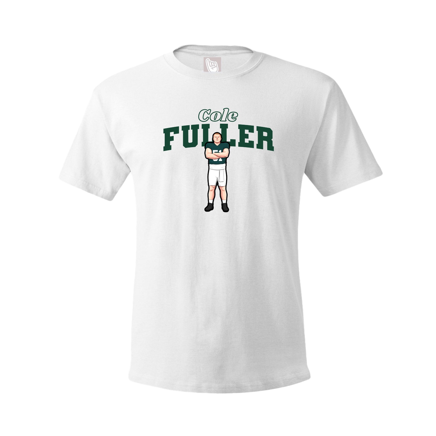 Youth Tee — Name Arch in White