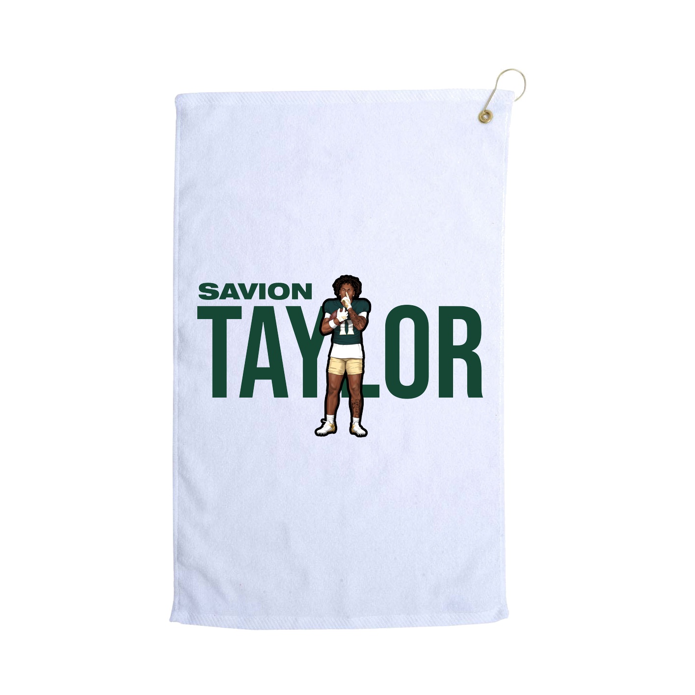Golf Towel — Player Name in White
