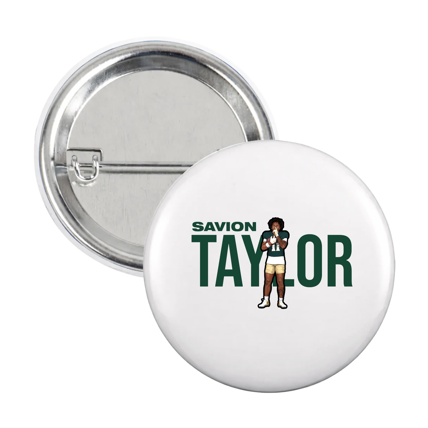 Game Day Button — Player Name in White
