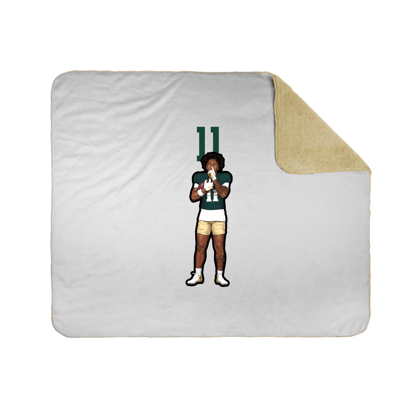 Throw Blanket — Number Top in White