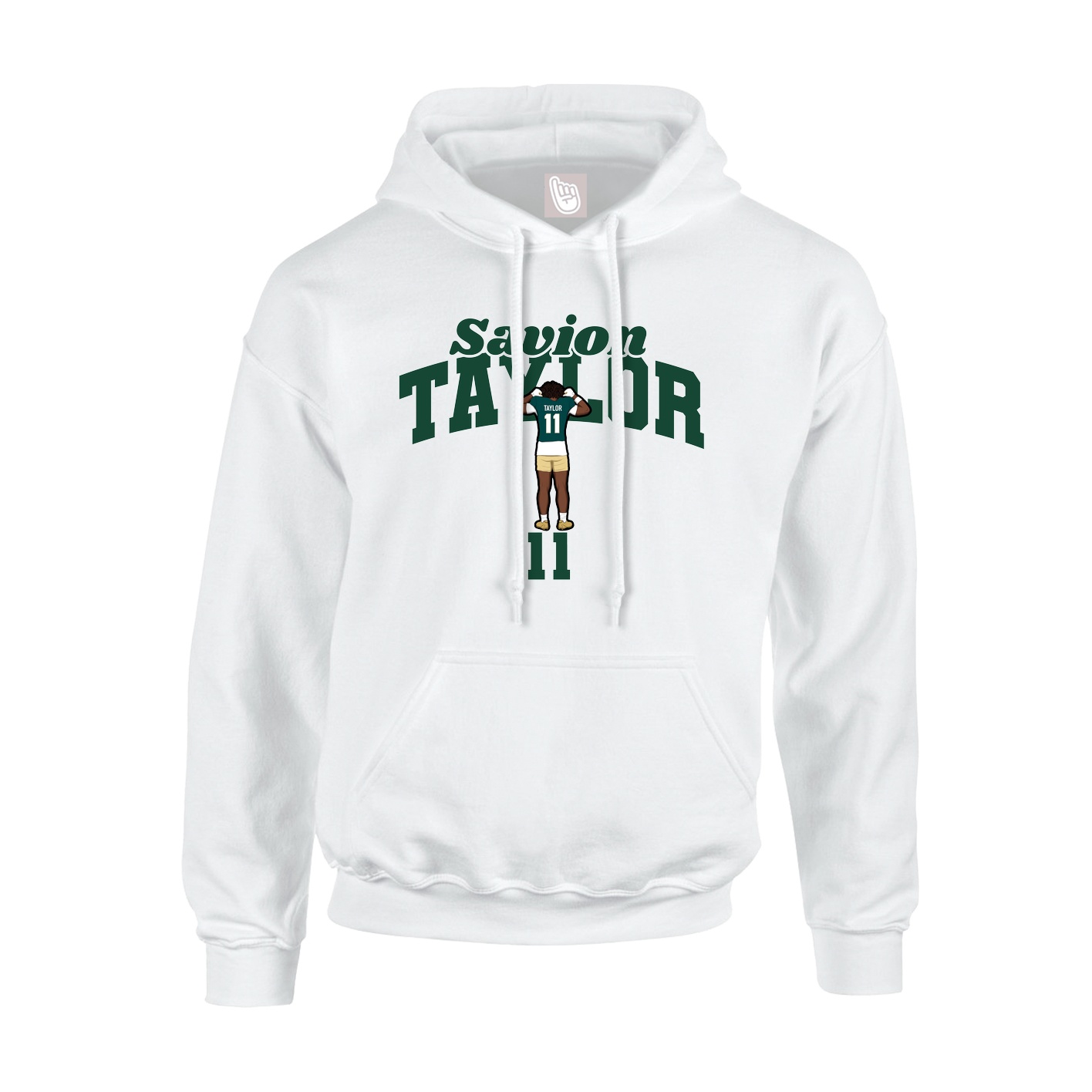 Hoodie — Signature Arch in White