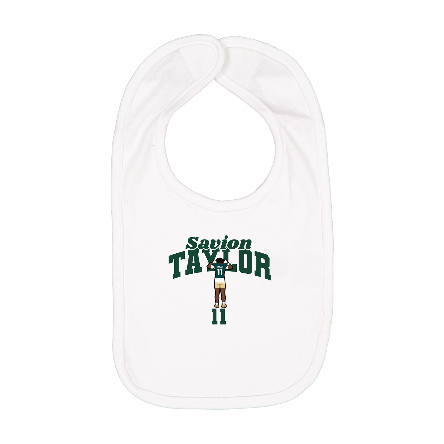 Infant Bib — Signature Arch in White