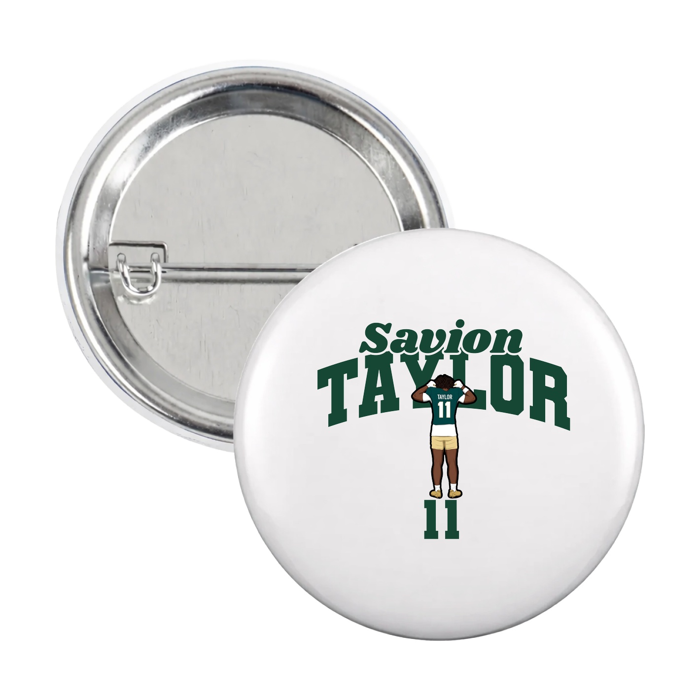 Game Day Button — Signature Arch in White