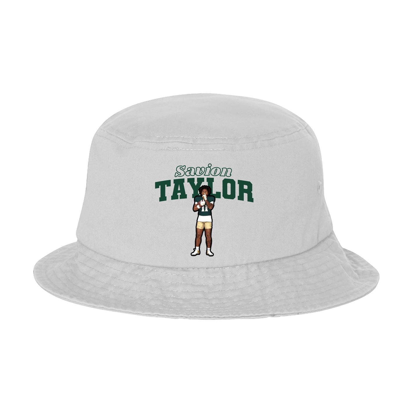Bucket Cap — Name Arch in White