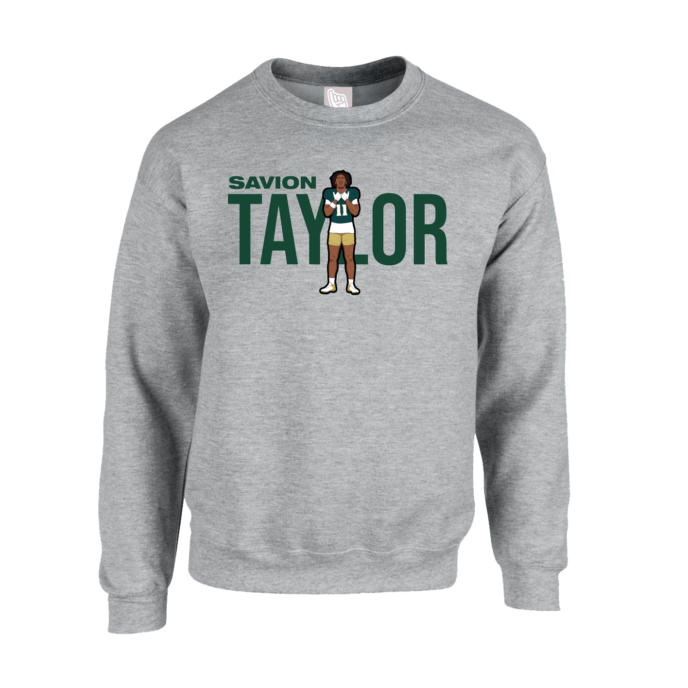 Fleece Crew — Player Name in Grey