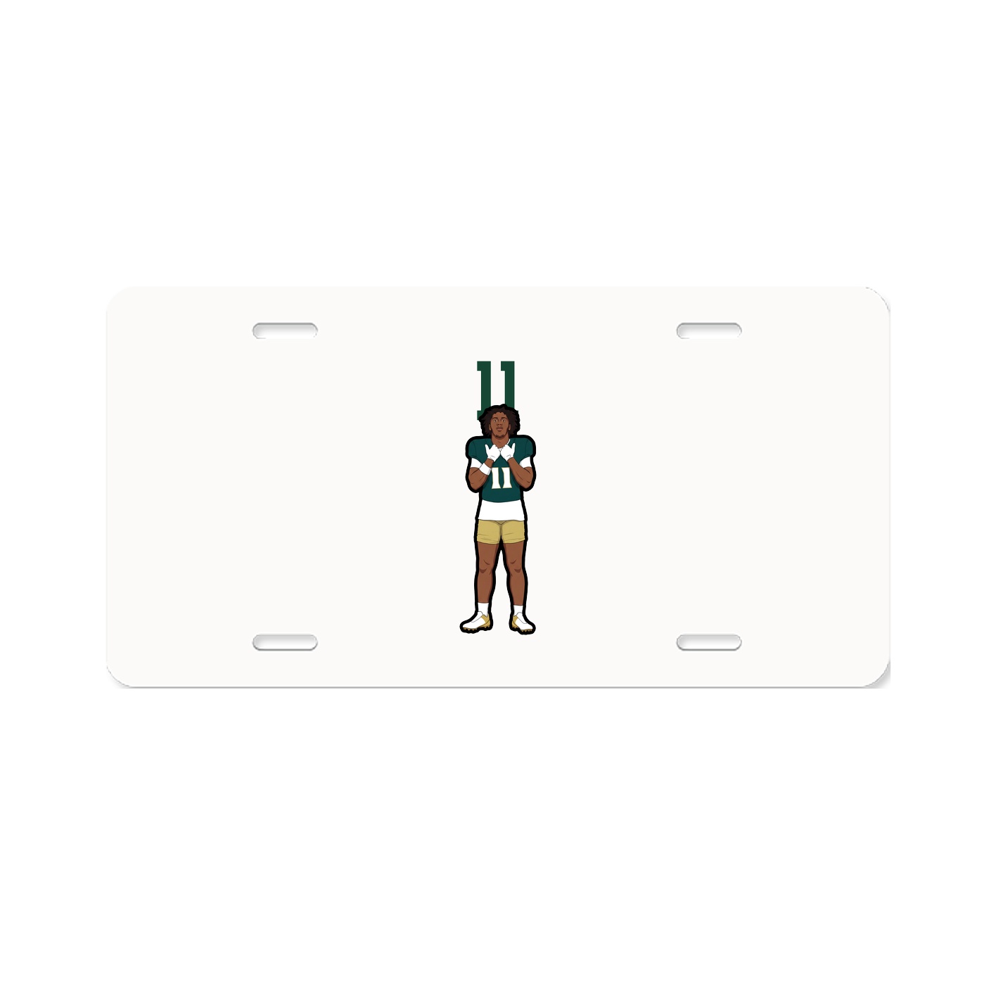 License Plate — Number Top in Classic