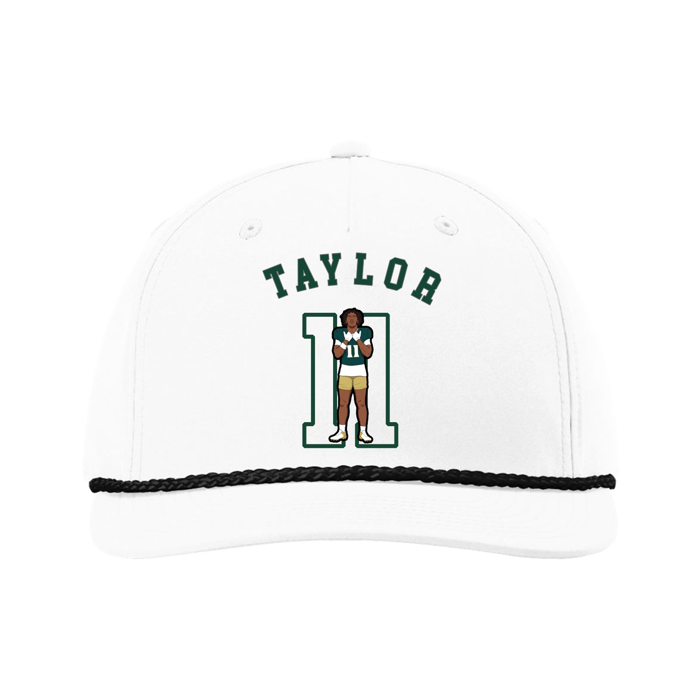 Five-Panel Classic Rope Cap — Shirsey Arch in White