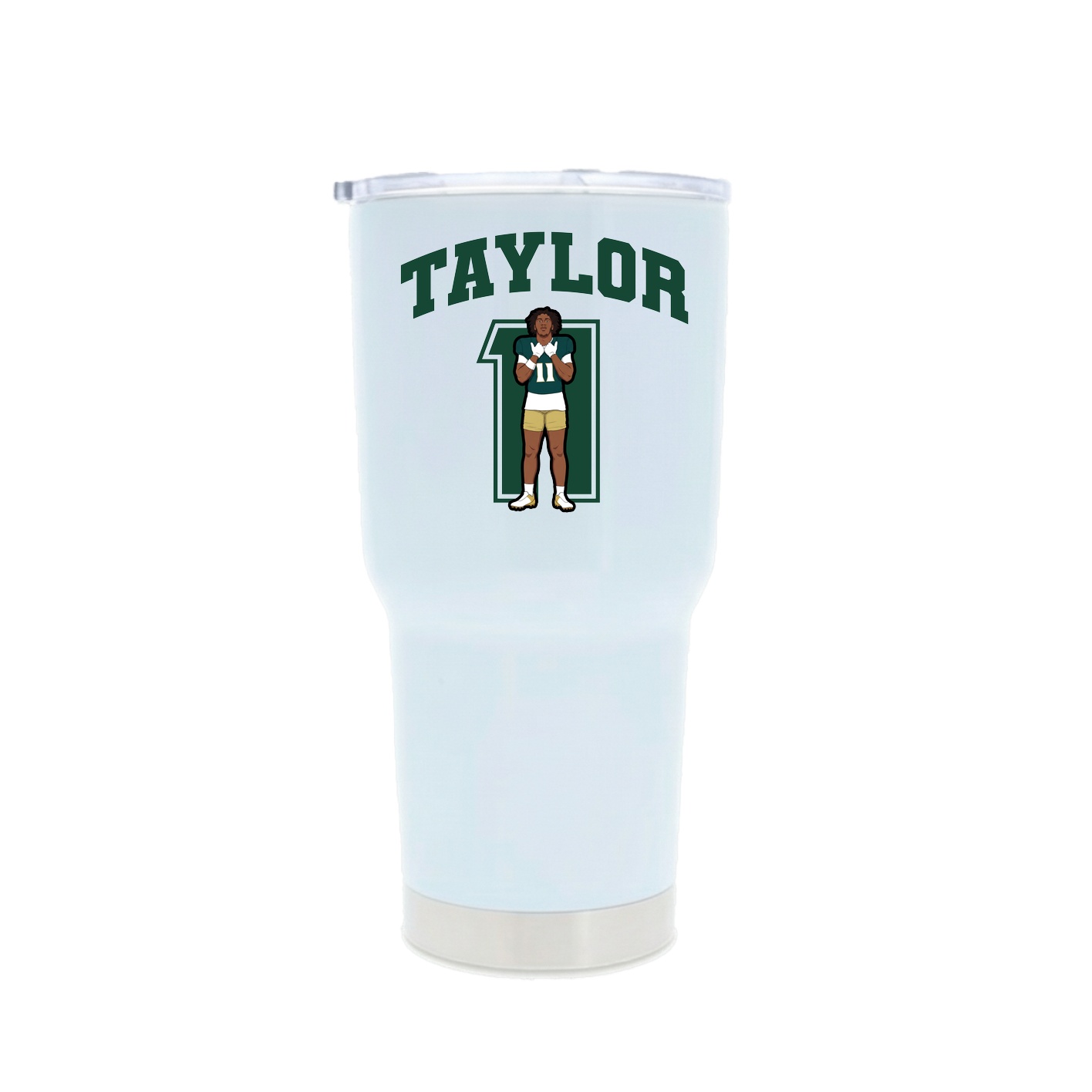 30oz Stainless Steel Tumbler — Number in White