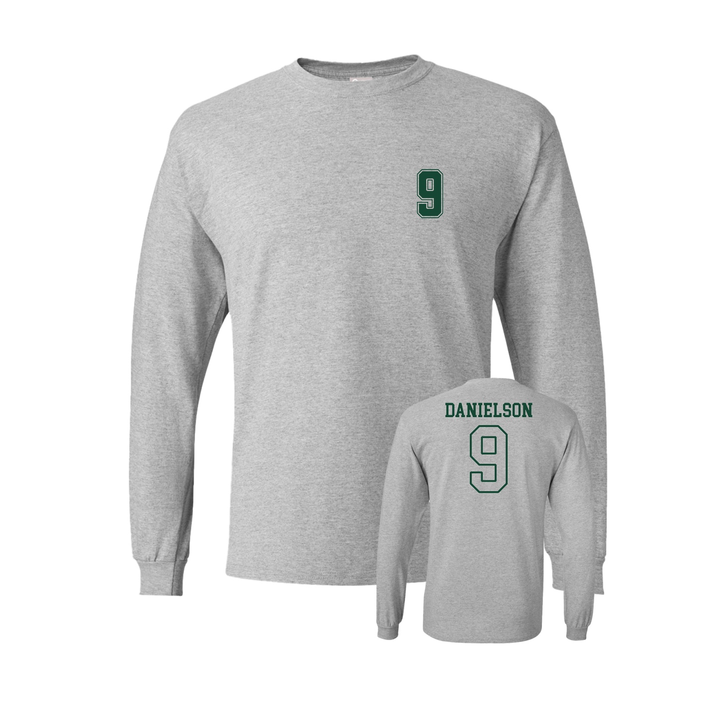 Long Sleeve Tee — Chest Back in Grey