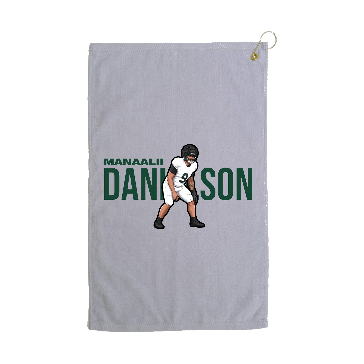 Golf Towel — Player Name in Grey