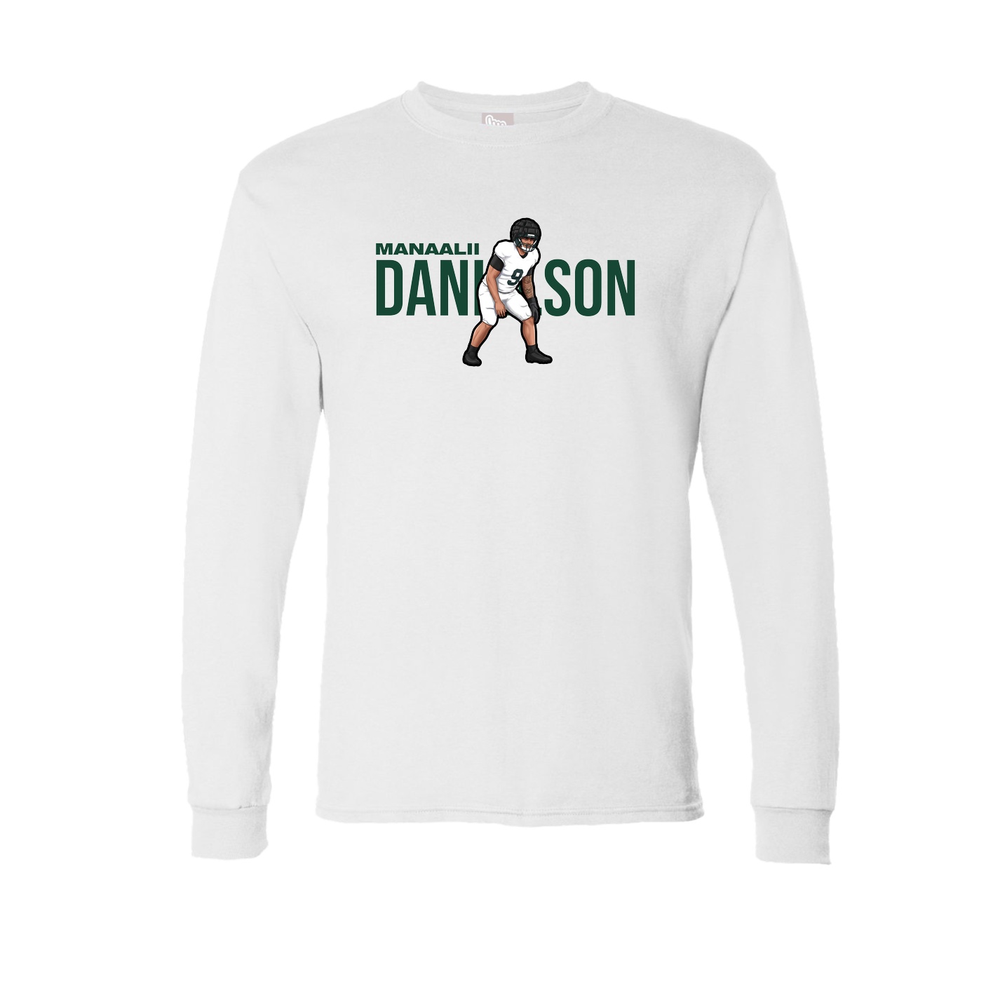 Long Sleeve Tee — Player Name in White