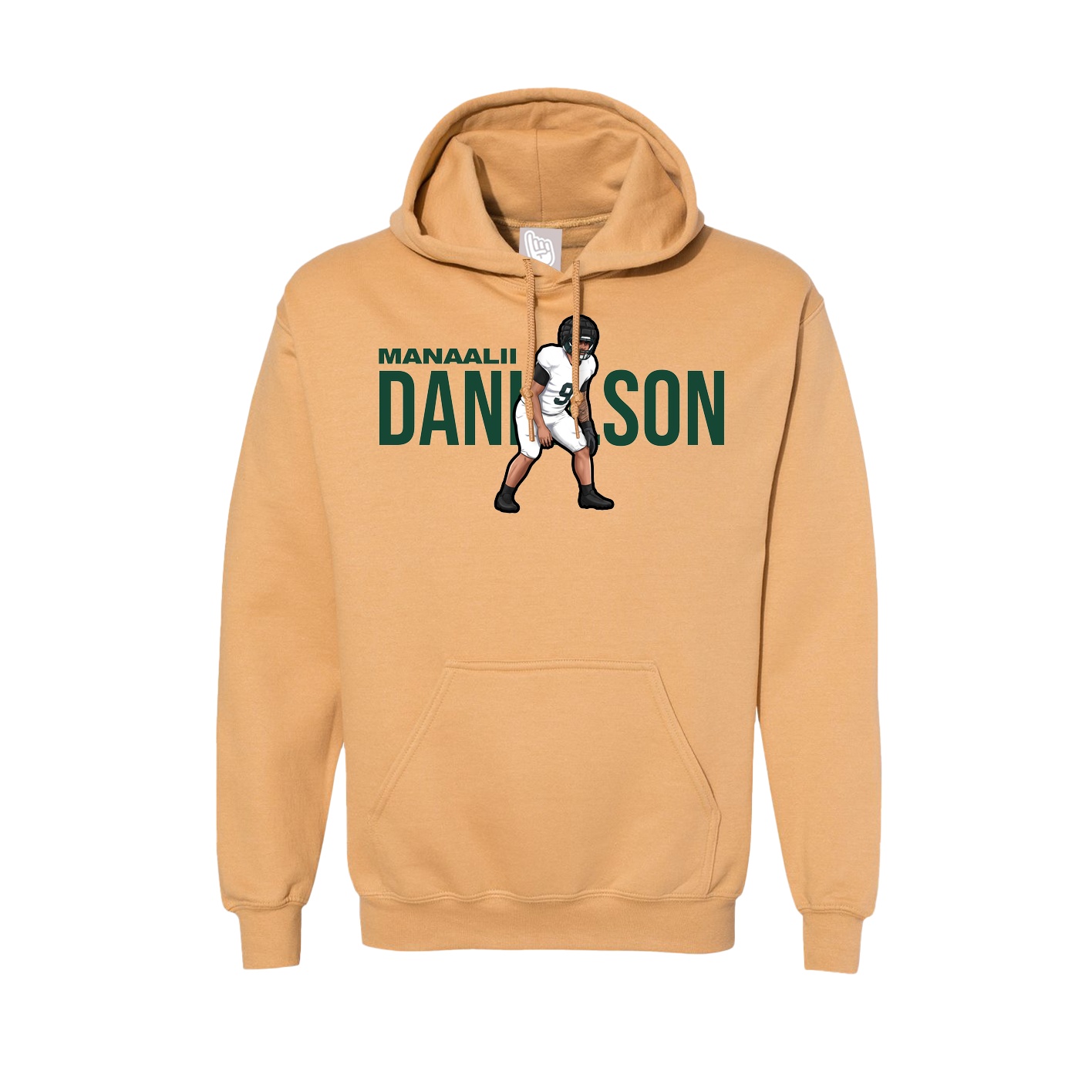Hoodie — Player Name in Vegas Gold