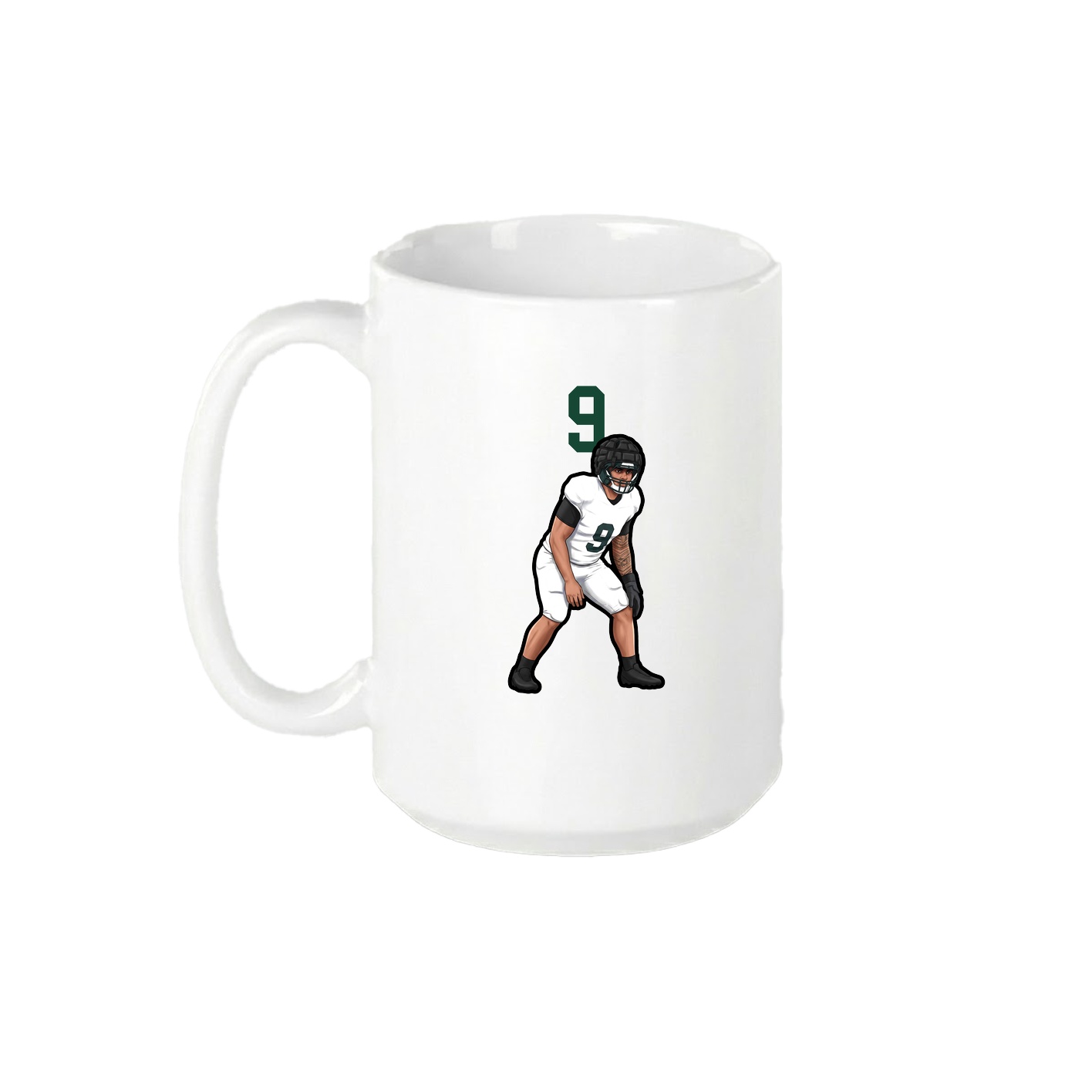 15oz Coffee Mug — Number Top in White